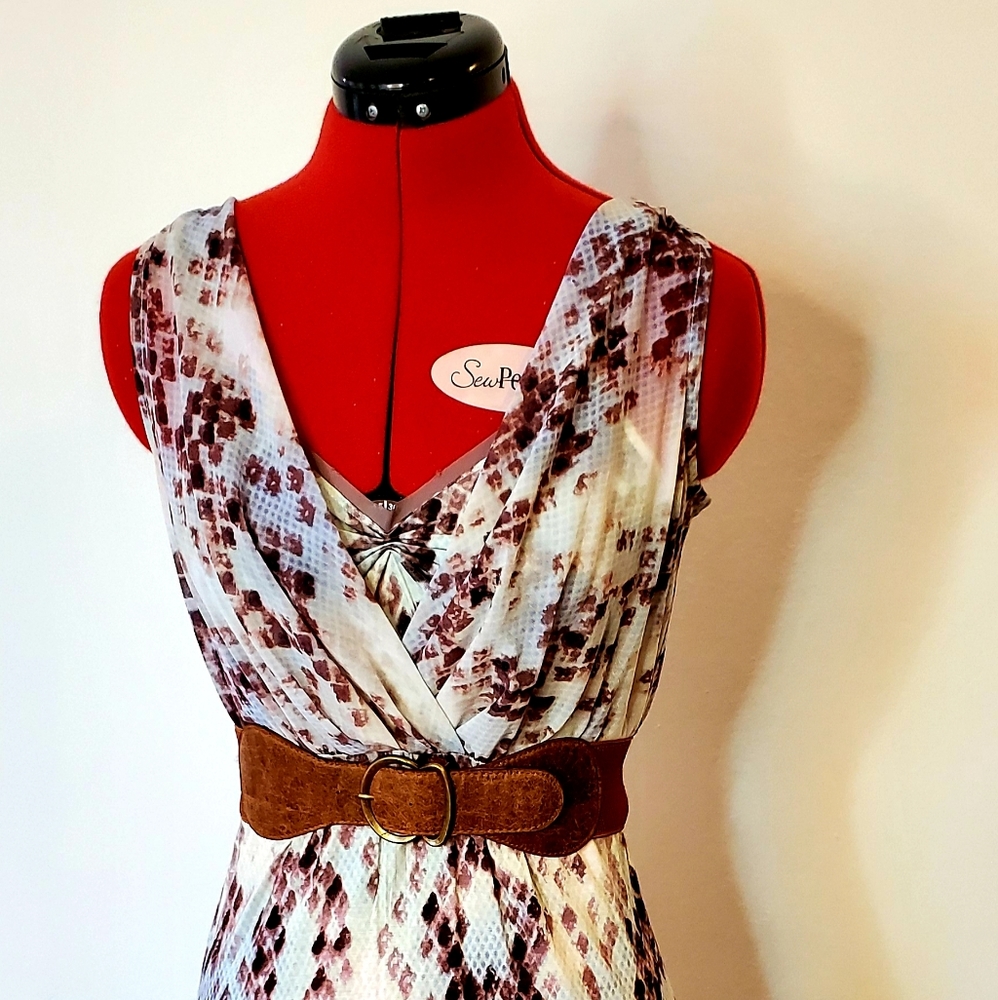 Snakeskin Inspired High Low Vera Wang Dress